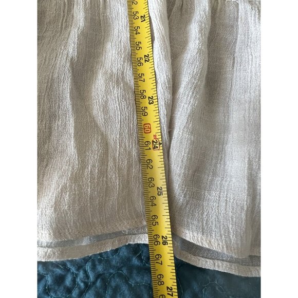 Altar’d State Boho BlouseWomens Small S Embroidered Ruffled Top in Natural - Picture 11 of 12